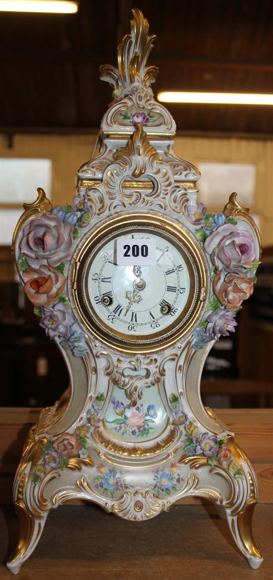 Dresden porcelain clock